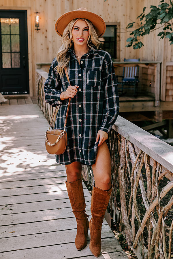 Seasons Keep Changing Flannel Dress In Navy Impressions Online Boutique Seasons Keep Changing Flannel Dress In Navy Impressions Online Boutique