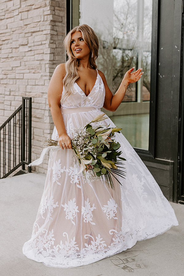 Encore Please Maxi Dress In White Curves Encore Please Maxi Dress In White Curves