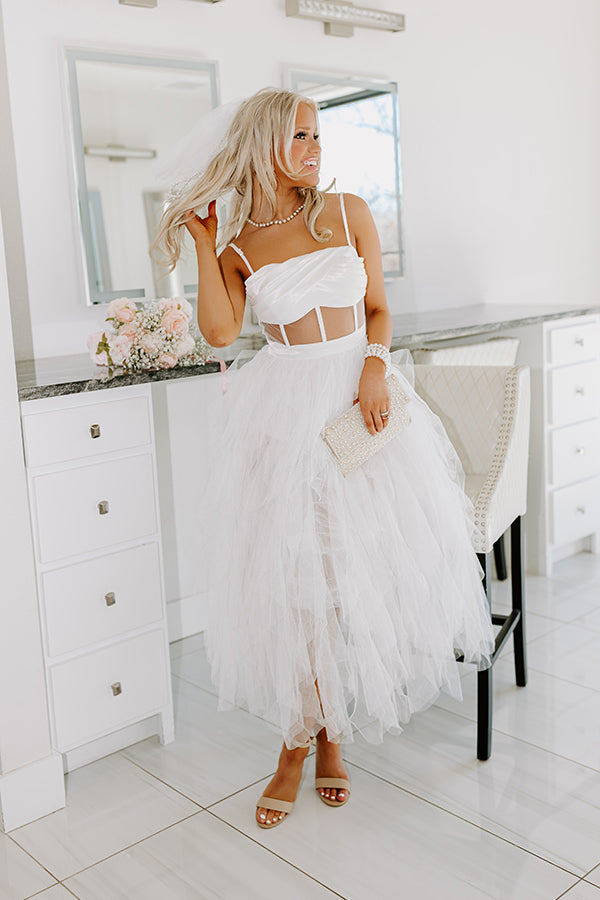 Sweeter With You Tulle Midi M / White Sweeter With You Tulle Midi M / White