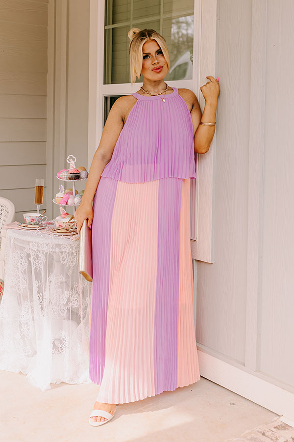Dreamy Daze Pleated Maxi Curves 2XL / Lavender Dreamy Daze Pleated Maxi Curves 2XL / Lavender