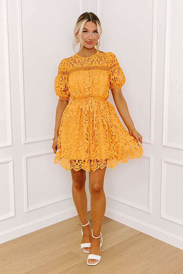 Forever Chic Crochet Mini Dress S / Orange Forever Chic Crochet Mini Dress S / Orange