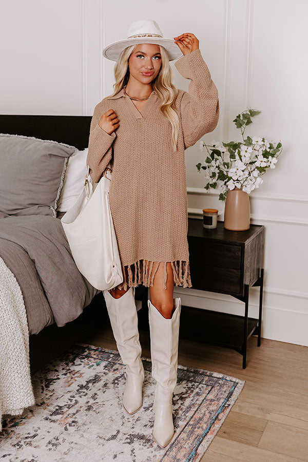 Brown Sugar Smiles Knit Sweater Dress XS / iced mocha Brown Sugar Smiles Knit Sweater Dress XS / iced mocha