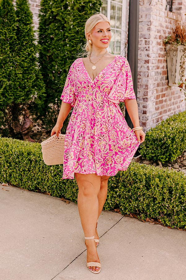 Summer Getaway Floral Mini Dress Curves – Impressions Online Boutique