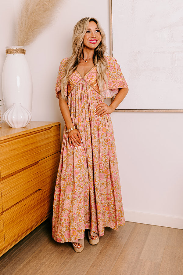 Florence Stroll Maxi Dress in Blush Florence Stroll Maxi Dress in Blush