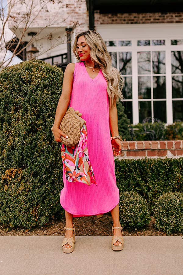 Boardwalk Cutie Ribbed Midi in Bubblegum Pink M / Bubblegum Boardwalk Cutie Ribbed Midi in Bubblegum Pink M / Bubblegum