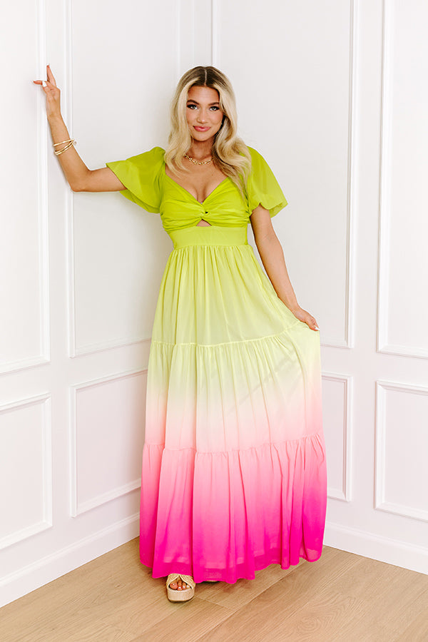 Vibrant Vista Ombre Maxi Dress S / lime punch Vibrant Vista Ombre Maxi Dress S / lime punch