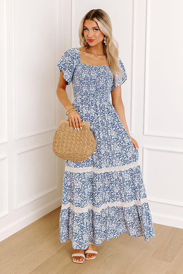 Kind Gesture Smocked Floral Maxi Dress Kind Gesture Smocked Floral Maxi Dress