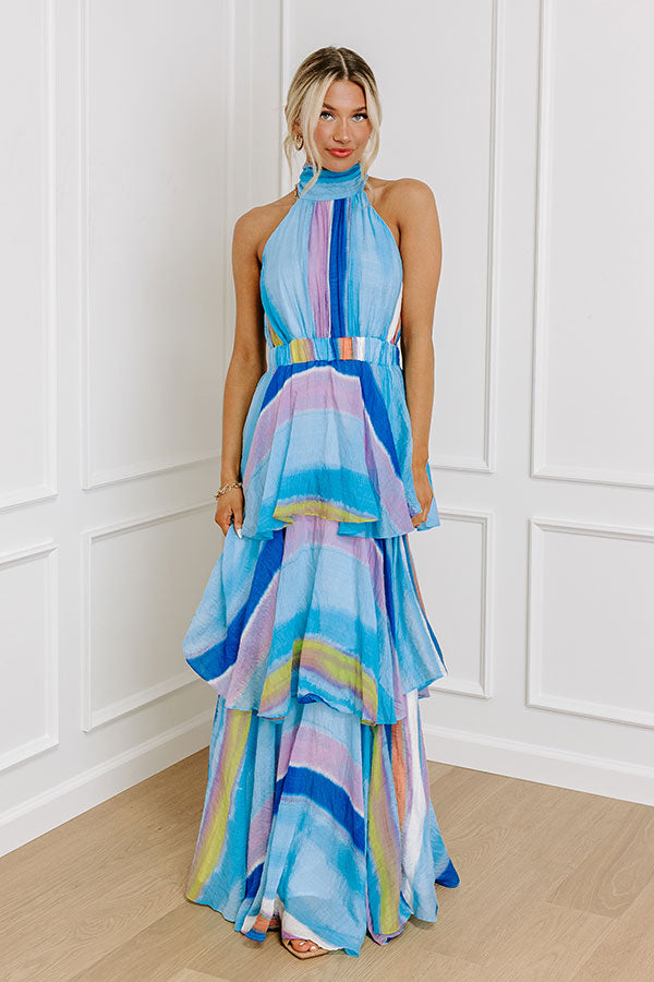 Ocean Oasis Tiered Maxi Dress Ocean Oasis Tiered Maxi Dress