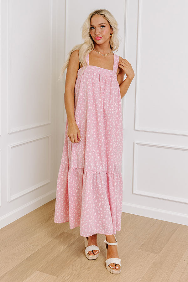 Casual Convo Floral Maxi Dress in Pink L / Pink Casual Convo Floral Maxi Dress in Pink L / Pink