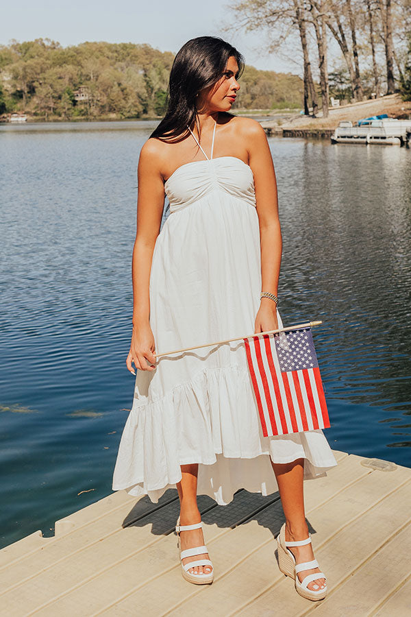 Lakeside Party Halter Midi in White M / White Lakeside Party Halter Midi in White M / White