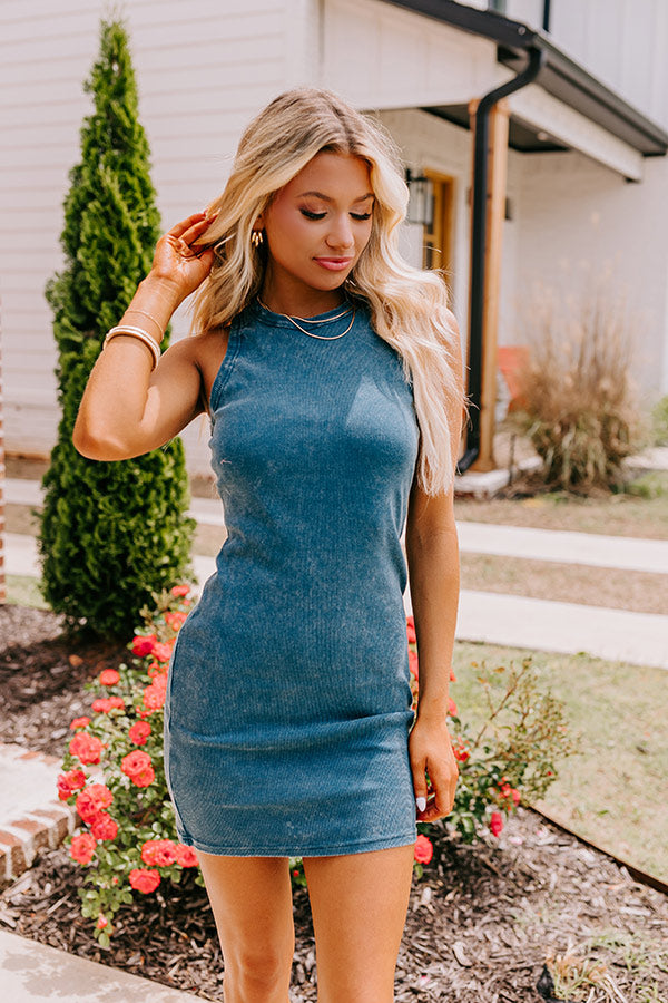 teal ribbed dress Baltic Born Womens Natia Tank Dress | Teal