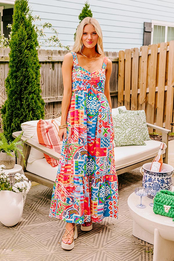 material for maxi dress Eliana Open Back Maxi Dress