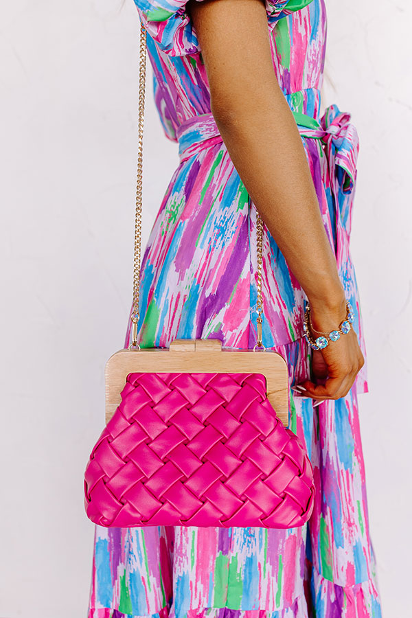 Seaside Oasis Faux Leather Woven Purse in Hot Pink Impressions Online Boutique Seaside Oasis Faux Leather Woven Purse in Hot Pink Impressions Online Boutique