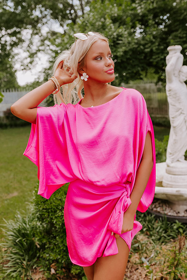 Summer Cocktail Party Mini Dress in Hot Pink Summer Cocktail Party Mini Dress in Hot Pink