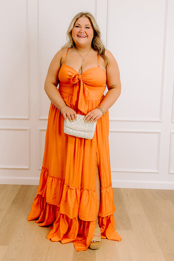 plus size orange maxi dress Coconut Grove Maxi Dress in Orange Curves – Impressions Online Boutique