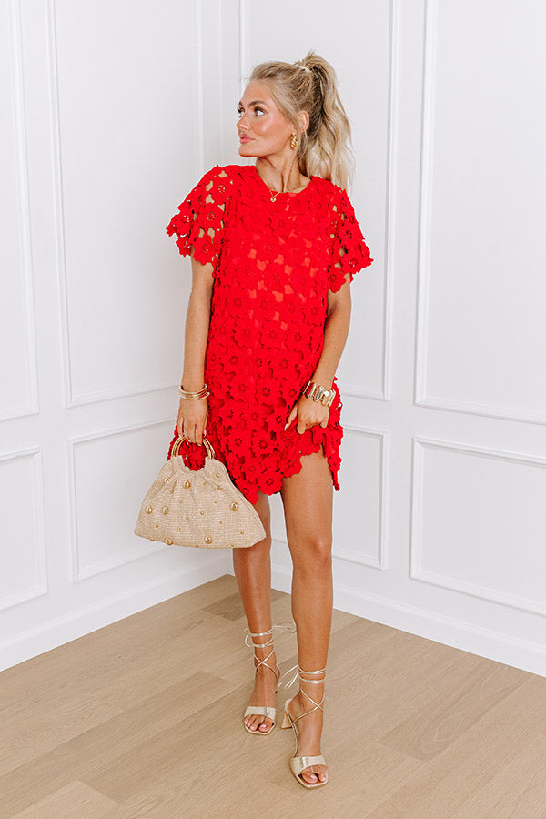 red crochet mini dress Naomi Red Crochet Mini Dress | Women's Clothing