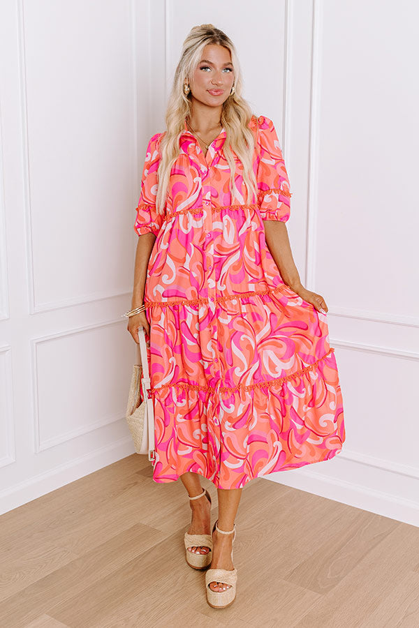 Happy Harmony Tiered Midi S / neon-coral Happy Harmony Tiered Midi S / neon-coral