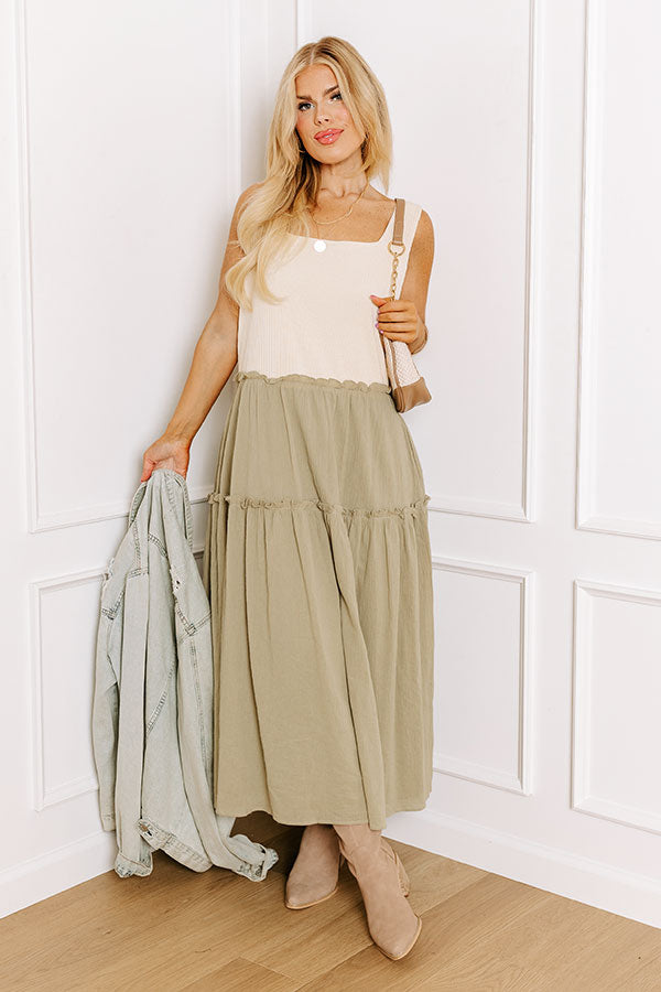Coastal Picnic Midi Curves 1XL / sage Coastal Picnic Midi Curves 1XL / sage