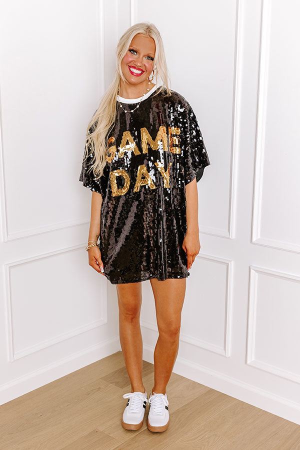 Gameday Sequin Tunic in Black – Impressions Online Boutique