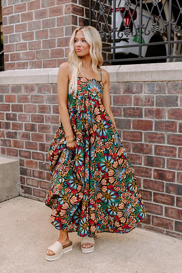 cute floral maxi dress Sunshine of My Love Pink Multi Floral Print Chiffon Maxi Dress