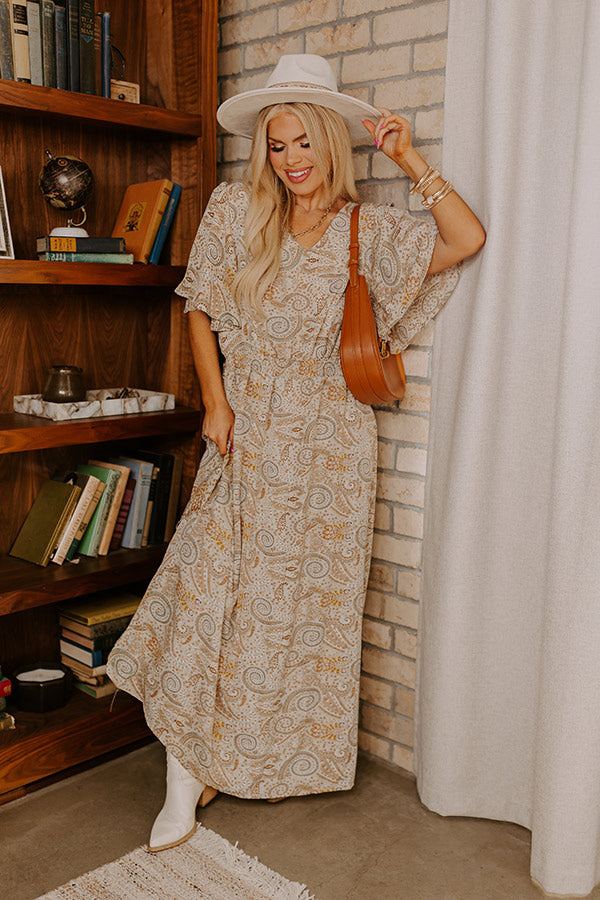 Boho Charm Paisley Maxi Dress Curves Boho Charm Paisley Maxi Dress Curves