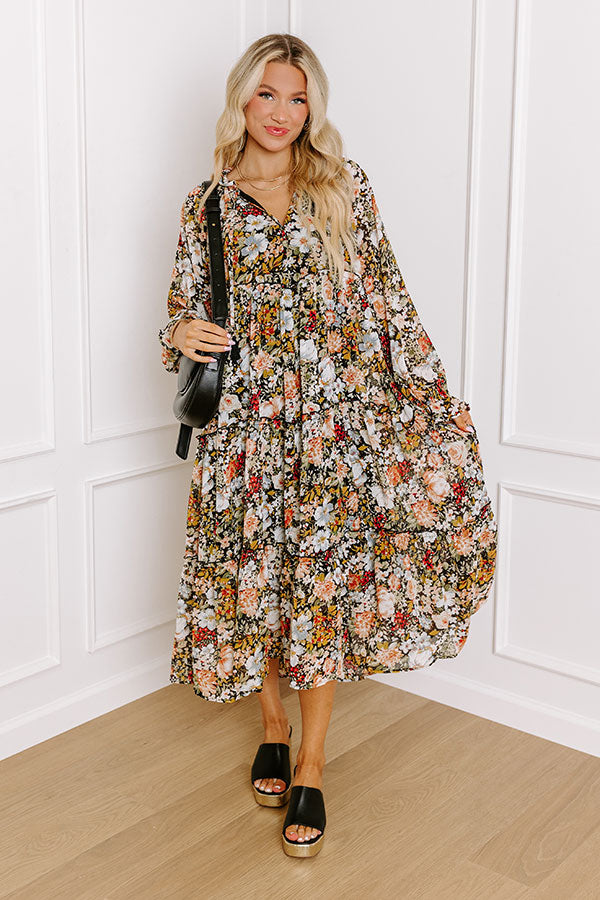 floral feelings midi dress Feelings For You Midi Dress