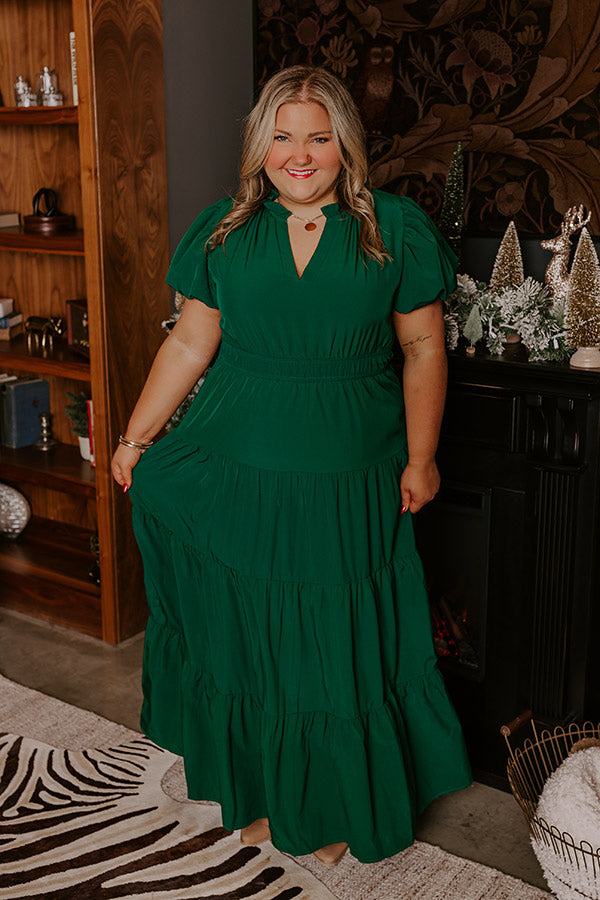 Simply Sweet Maxi Dress in Hunter Green Curves Simply Sweet Maxi Dress in Hunter Green Curves