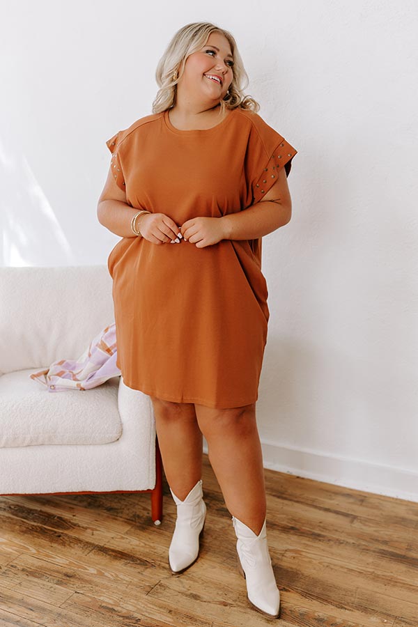 Casual Couture Mini Dress in Rust Curves XL / Rust Casual Couture Mini Dress in Rust Curves XL / Rust