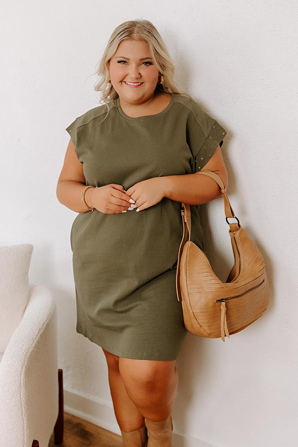 Casual Couture Mini Dress in Olive Curves XL / Olive