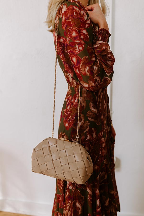 Uptown Chic Faux Leather Purse in Warm Taupe Uptown Chic Faux Leather Purse in Warm Taupe