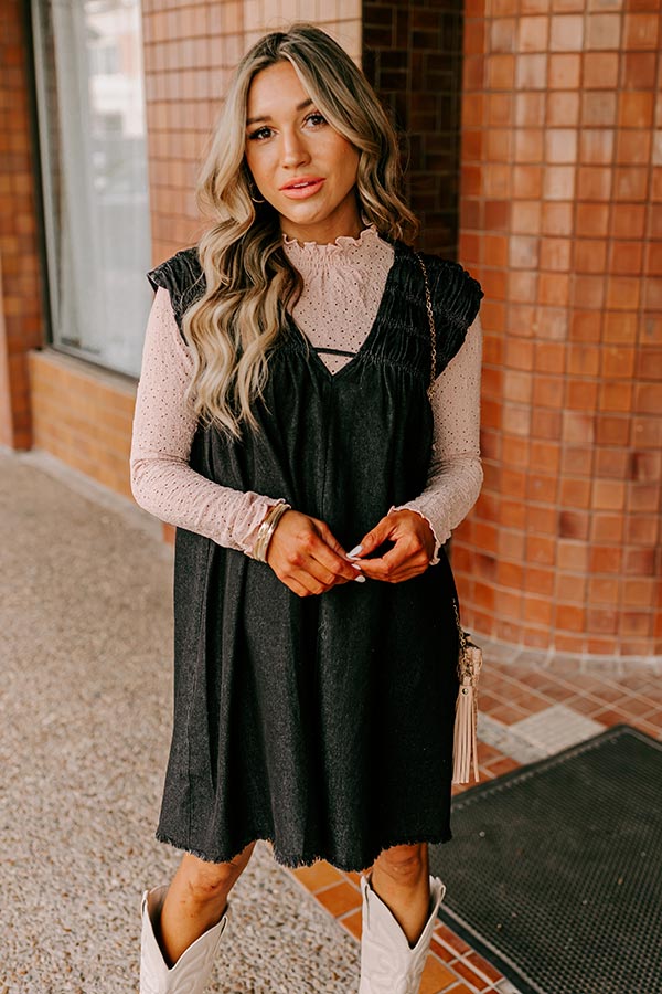 Hayride Honey Denim Mini Dress in Black Impressions Online Boutique Hayride Honey Denim Mini Dress in Black Impressions Online Boutique