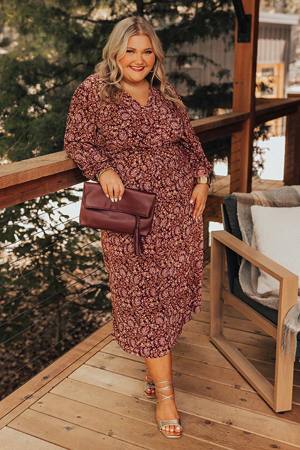 merlot midi dress Wallace Midi Dress in Merlot L