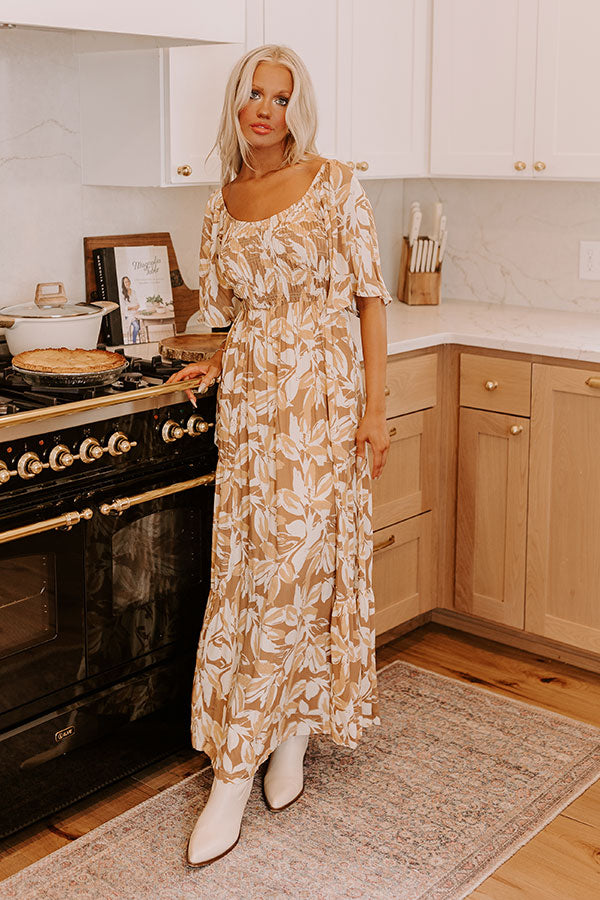 flowing floral maxi dress Wildflower Yellow Floral Maxi Dress | Trendy Women's Dress