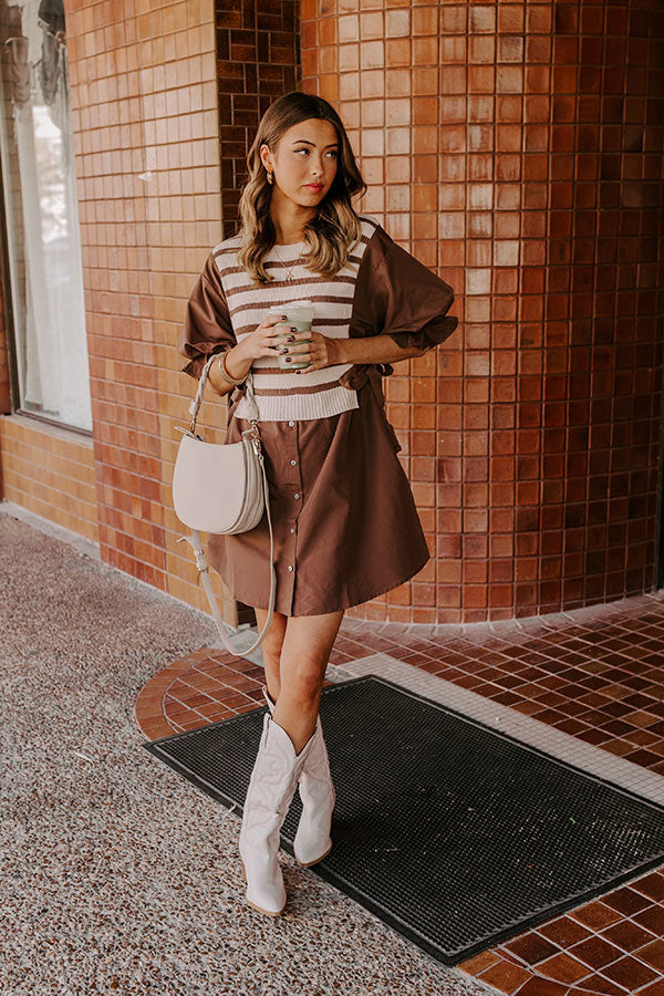 mocha mini dress Mocha Muse : Mini Dress Large