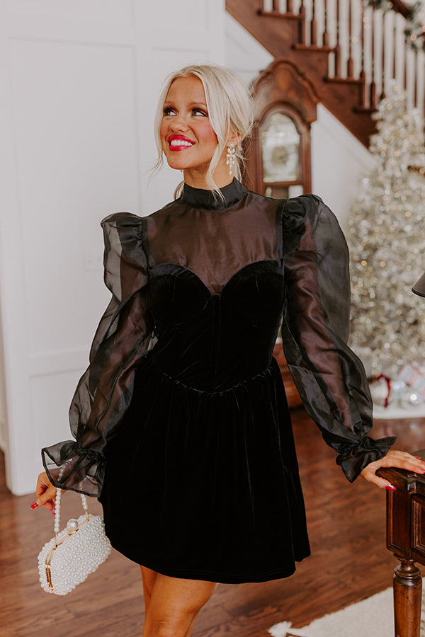 Martini Sippin' Velvet Mini Dress Martini Sippin' Velvet Mini Dress