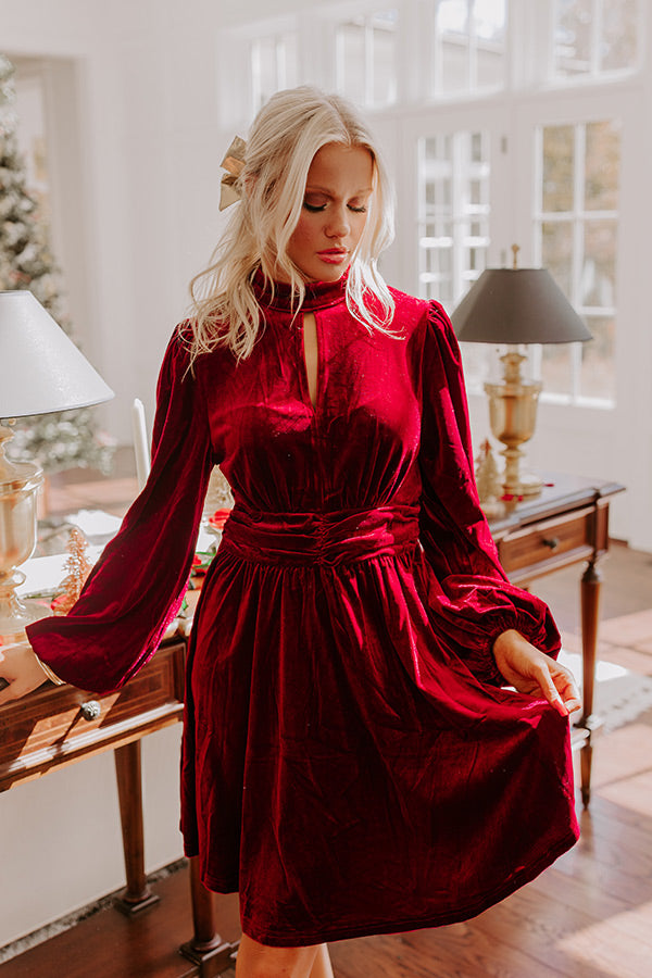 Holiday Social Velvet Mini Dress in Wine S / Wine Holiday Social Velvet Mini Dress in Wine S / Wine