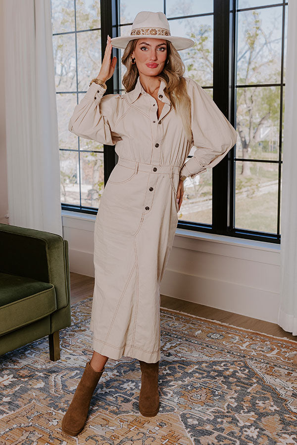 white christmas dresses City Chic Denim Midi in Beige white christmas dresses City Chic Denim Midi in Beige