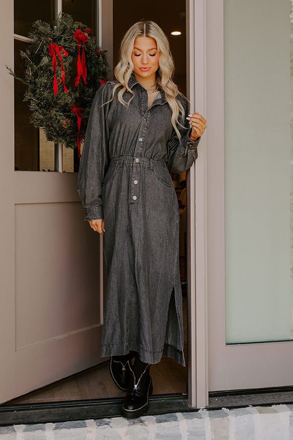 City Chic Denim Midi in Vintage Black S / Vintage Black City Chic Denim Midi in Vintage Black S / Vintage Black
