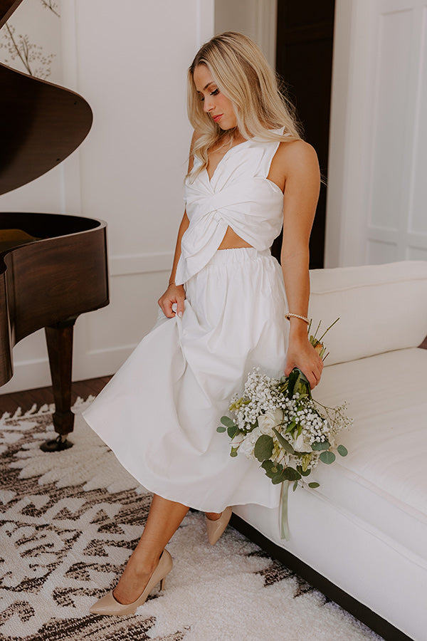 Social Hour Cut Out Midi Dress in Ivory Social Hour Cut Out Midi Dress in Ivory