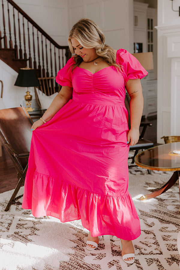 Sweet Serendipity Maxi Dress in Hot Pink Curves Sweet Serendipity Maxi Dress in Hot Pink Curves