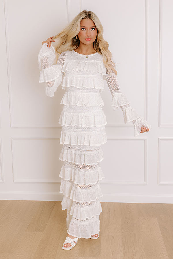 Sweet Whispers Lace Tiered Maxi Dress Sweet Whispers Lace Tiered Maxi Dress