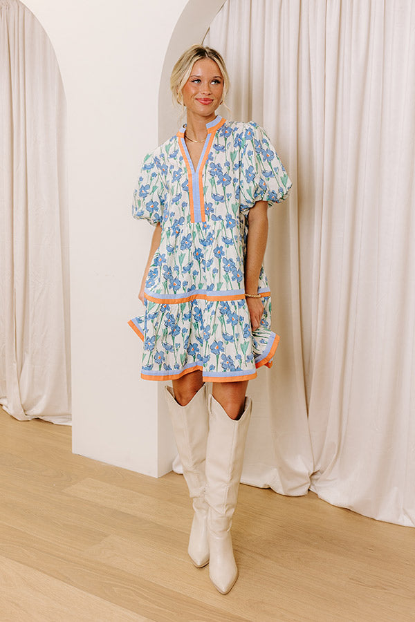 Fresh Horizon Floral Mini Dress in Airy Blue Impressions Online Boutique Fresh Horizon Floral Mini Dress in Airy Blue Impressions Online Boutique