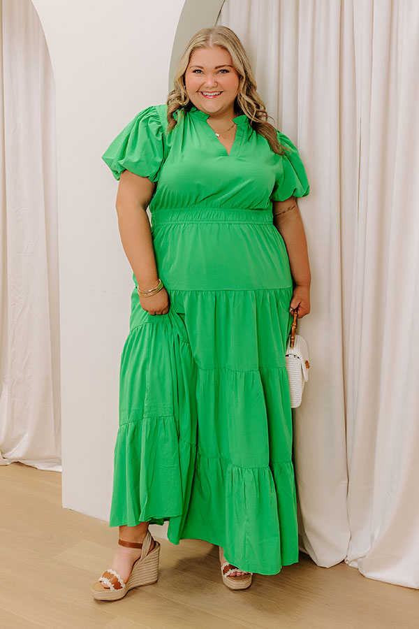 Simply Sweet Maxi Dress in Kelly Green Curves XL / Kelly-Green Simply Sweet Maxi Dress in Kelly Green Curves XL / Kelly-Green