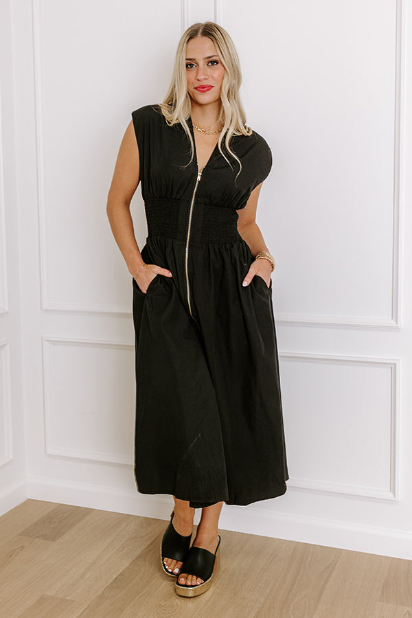 Chic Ensemble Midi Dress in Black Chic Ensemble Midi Dress in Black