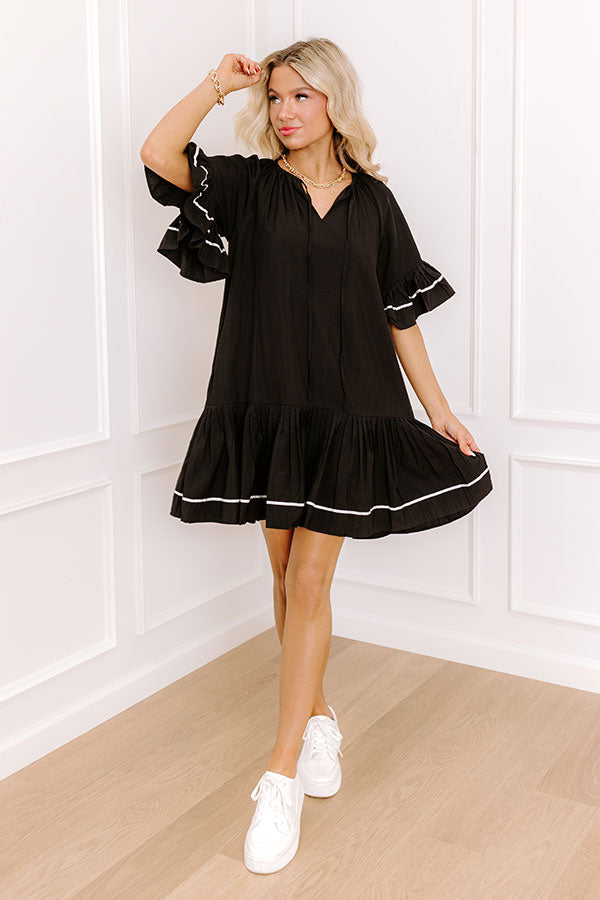 Mimosas On The Patio Mini Dress in Black – Impressions Online Boutique