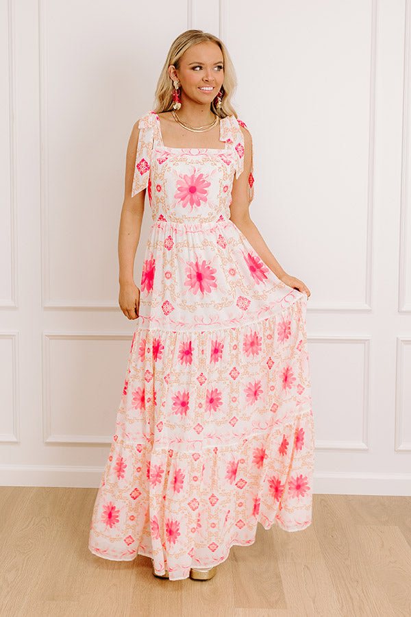 Garden Gala Floral Maxi Dress in Pink L / Pink Garden Gala Floral Maxi Dress in Pink L / Pink