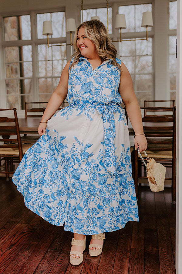 Tea Garden Stroll Floral Midi Dress Curves Impressions Online Boutique Tea Garden Stroll Floral Midi Dress Curves Impressions Online Boutique