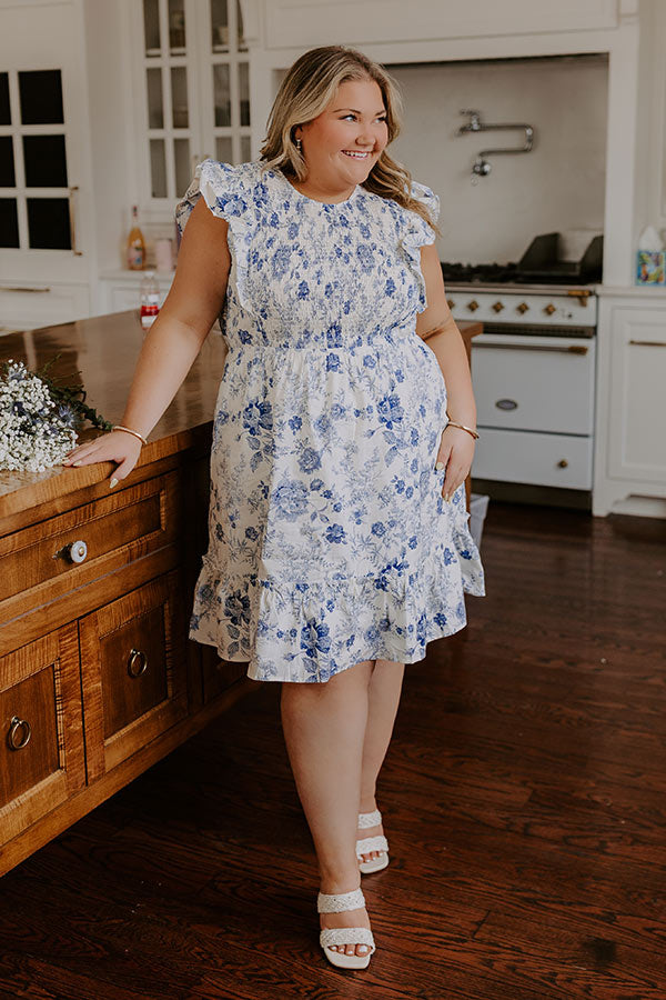 Whimsical Daydream Floral Smocked Mini Dress Curves – Impressions Online Boutique