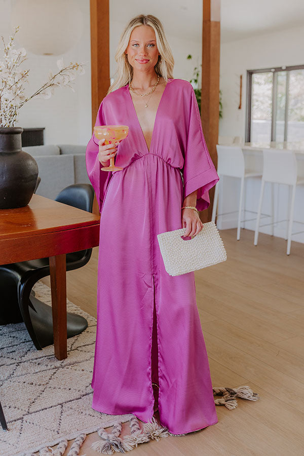 Grand Entrance Satin Maxi Dress in Orchid S / Orchid Grand Entrance Satin Maxi Dress in Orchid S / Orchid