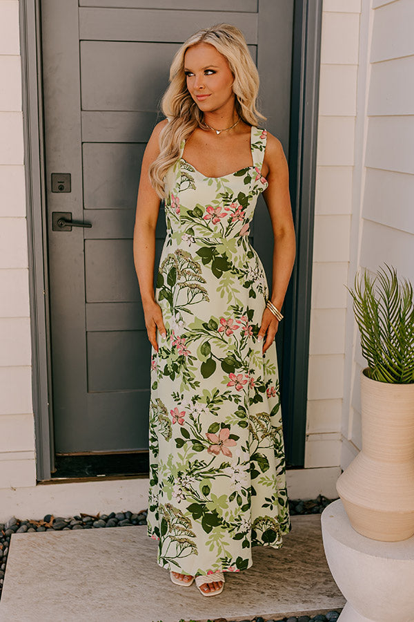Small Town Charm Floral Maxi Dress in Green Impressions Online Boutique Small Town Charm Floral Maxi Dress in Green Impressions Online Boutique